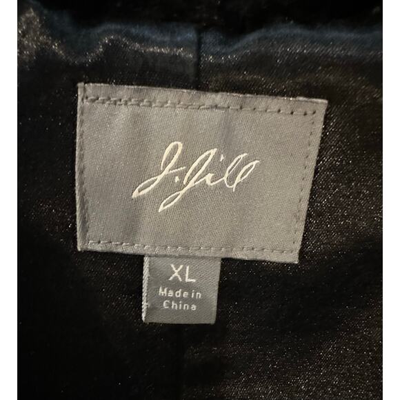J. Jill Black Boucle Velvet Faux Fur Coat - XL - Picture 7 of 12